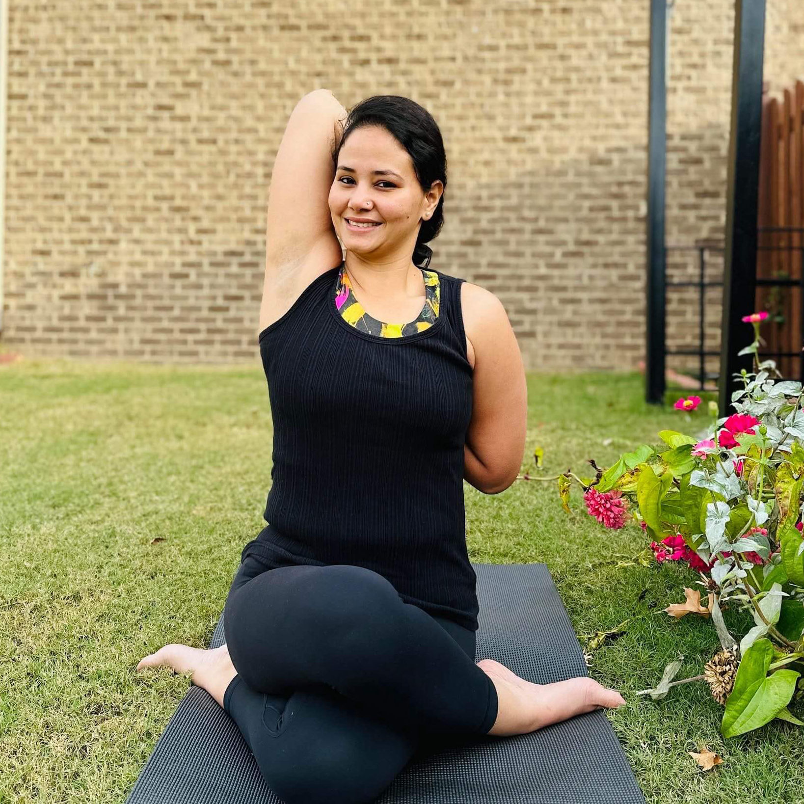 Yoga instructor teaching