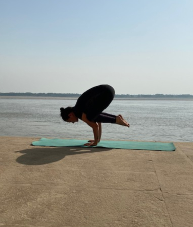 Yoga instructor teaching